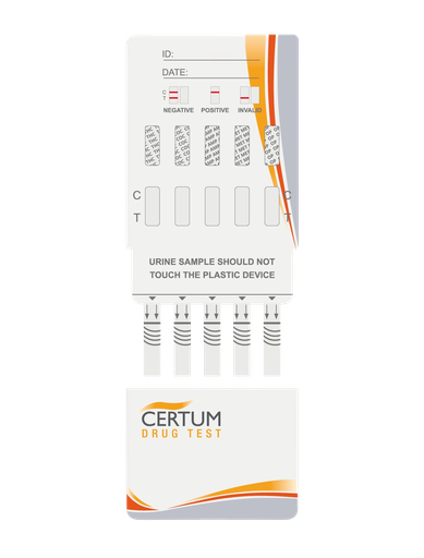 [DM5-125] Antidoping 5 elementos (AMP/COC/MET/OPI/THC) 25 Casetes Certum